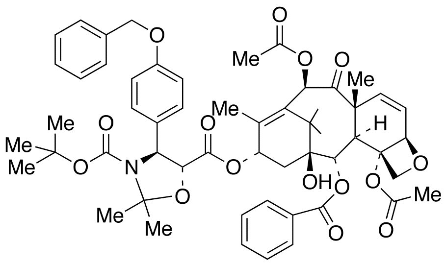 N-Desbenzoyl-N-tert-butoxycarbonyl-N,O-isopropylidene-3â€™-p-O-benzyl-6,7-dehydro Paclitaxel - Chemical structure and product image