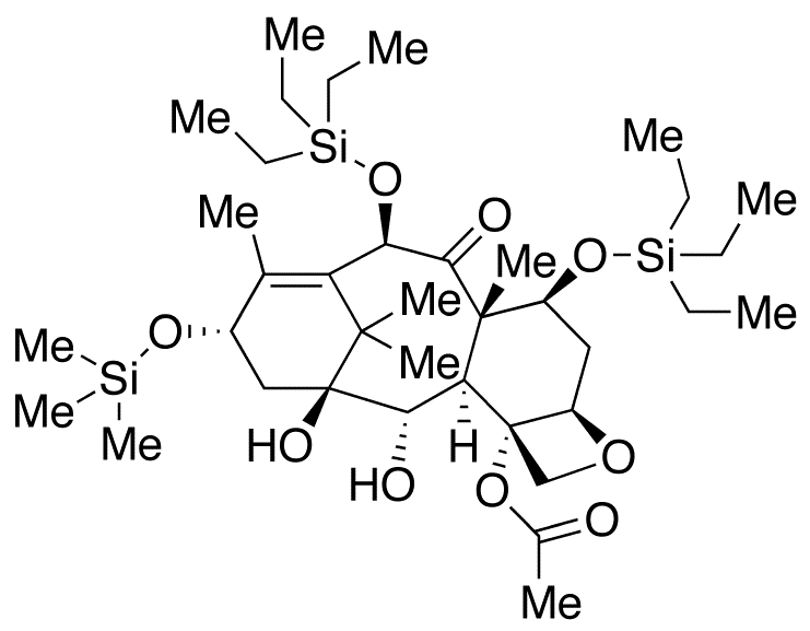 2-Debenzoyl-7,10-bis[O-(triethylsilyl)]-10-deacetyl-13-O-trimethylsilyl Baccatin III - Chemical structure and product image