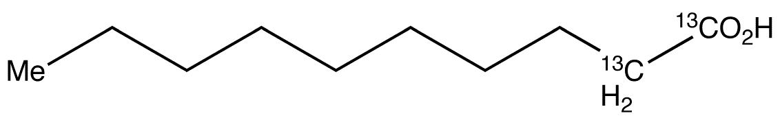 Decanoic Acid-1,2-13C2 - Chemical structure and product image