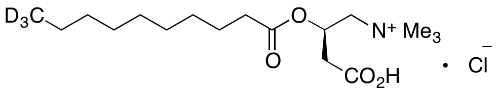 Decanoyl-10,10,10,d3-L-carnitine Chloride - Chemical structure and product image