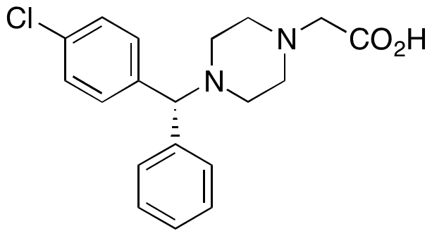 (R)-De(carboxymethoxy) Cetirizine Acetic Acid - Chemical structure and product image