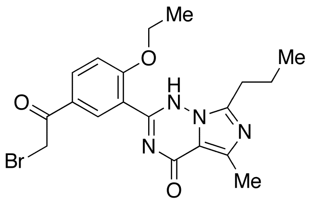 1-Decarboxyl-1-(bromoacetyl) Norneovardenafil (contains up to 10% 1-Chloroacetyl) - Chemical structure and product image