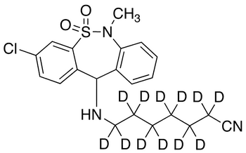 Decarboxy Tianeptine-d12 Nitrile - Chemical structure and product image