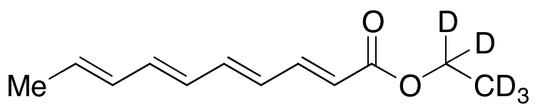 (2E,4E,6E,8E)-2,4,6,8-Decatetraenoic Acid Ethyl-d5 Ester - Chemical structure and product image