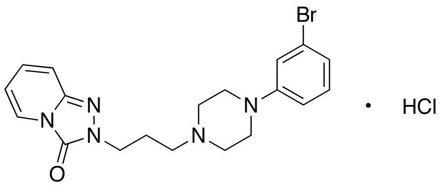 3-Dechloro-3-bromo Trazodone Hydrochloride - Chemical structure and product image