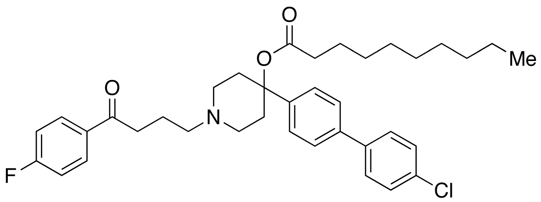 4-Dechloro-4-(4-chlorophenyl) Haloperidol Decanoate - Chemical structure and product image
