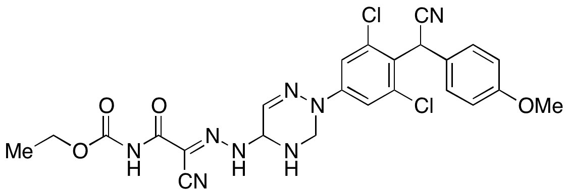 4-Dechloro-4-hydroxy Diclazuril Methyl Ester Ethyl 5-[(2-Cyano-2-hydrazonoacetyl)carbamate - Chemical structure and product image