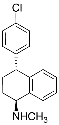 rac-trans-3-Dechloro Sertraline Hydrochloride - Chemical structure and product image