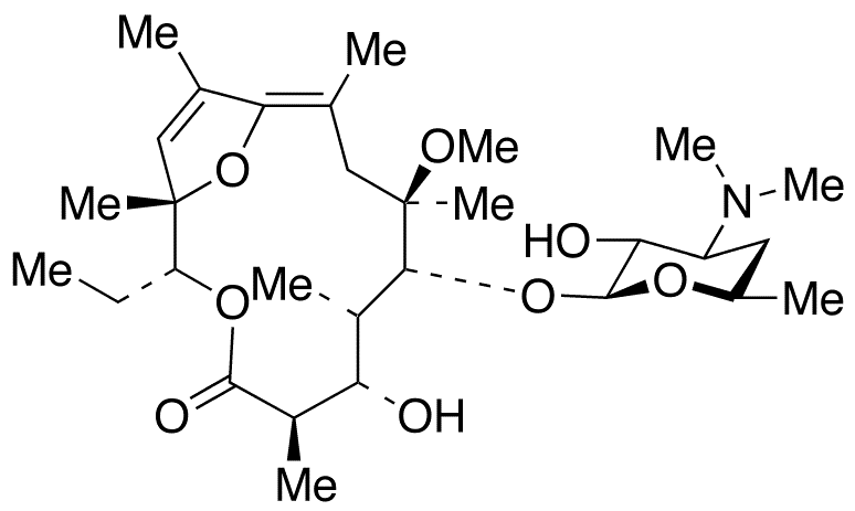 3-O-De(cladinosyl)-8,9,10,11-tetradehydro-9-deoxo-11,12-dideoxy-9,12-epoxy Clarithromycin - Chemical structure and product image