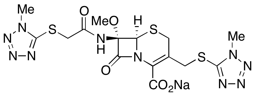 S-Decyanomethyl-S-(1-methyl-1H-tetrazol-5-yl) Cefmetazole Sodium Salt - Chemical structure and product image