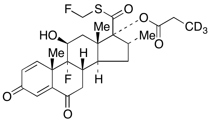 6-Defluro-6-oxo-fluticasone Propionate-d3 - Chemical structure and product image