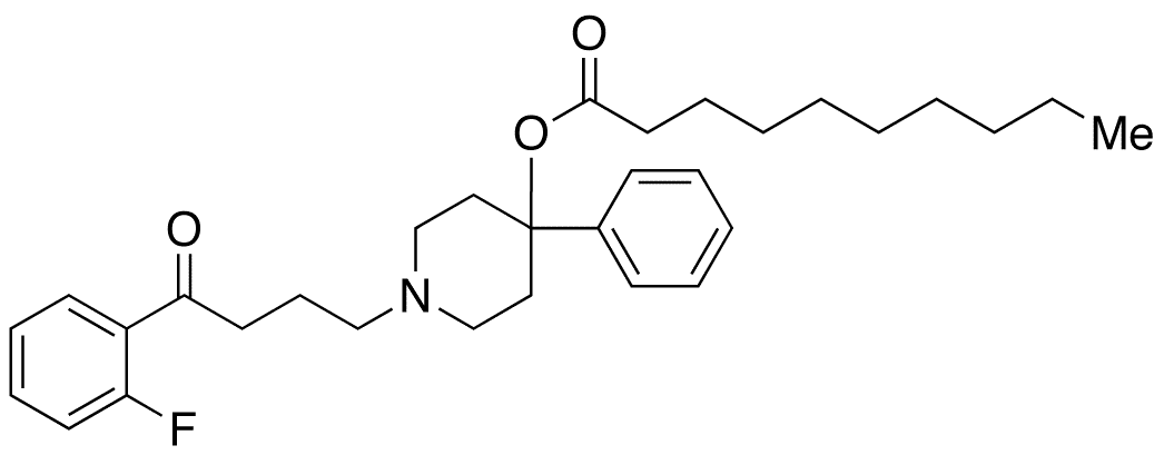 4-Defluoro-2-fluoro Haloperidol Decanoate - Chemical structure and product image