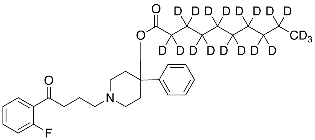 4-Defluoro-2-fluoro Haloperidol Decanoate-d19 - Chemical structure and product image