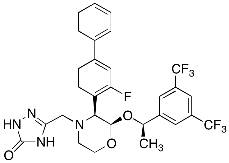 3-Des-(4-fluorophenyl) 3-(4-Fluorobiphen-3-yl) Aprepitant - Chemical structure and product image