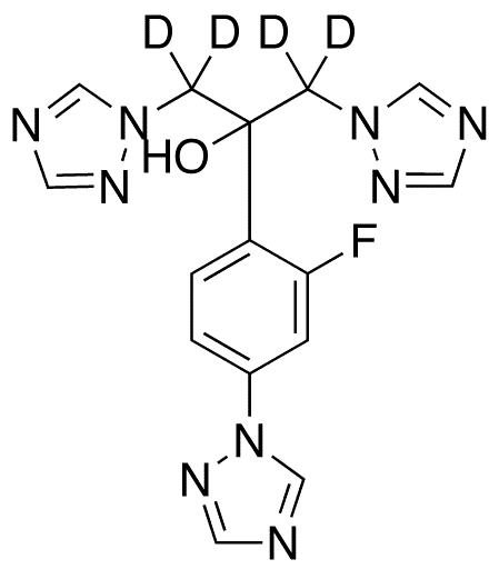 4-Defluoro-4-(1H-1,2,4-triazol-1-yl) Fluconazole-d4 - Chemical structure and product image