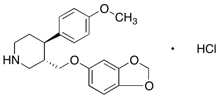 trans-3S-Defluoro-4-methoxy Paroxetine Hydrochloride - Chemical structure and product image