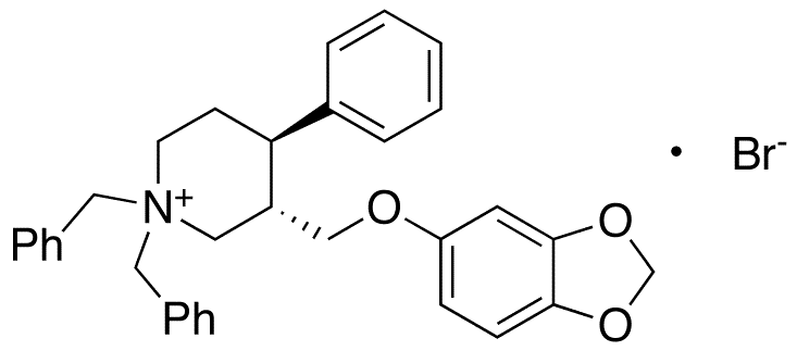 Defluoro N,N-Dibenzyl Paroxetine Bromide - Chemical structure and product image