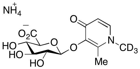 Deferiprone-d3 3-O-beta-D-Glucuronide Ammonium Salt - Chemical structure and product image