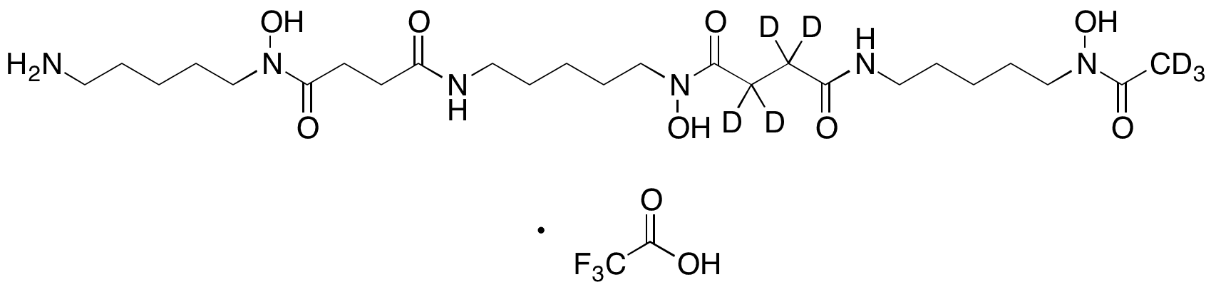 Deferoxamine-d7 Trifluoroacetic Acid Salt (Major) - Chemical structure and product image