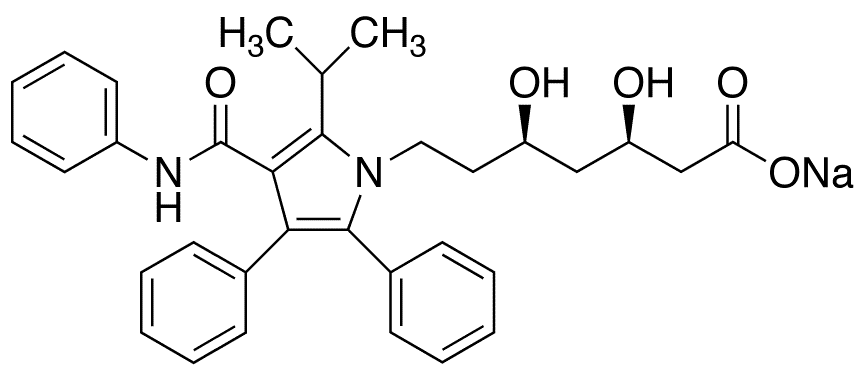 Defluoro Atorvastatin Sodium Salt - Chemical structure and product image