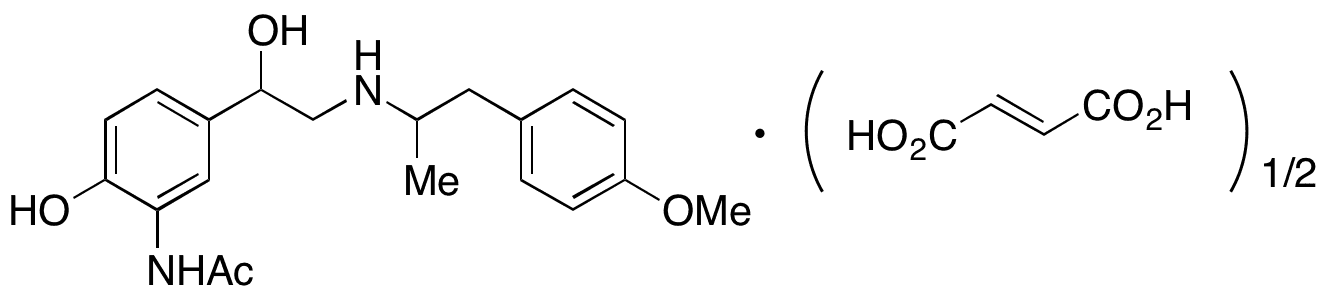 N-Deformyl-N-acetyl Formoterol Hemifumarate (Mixture of Diastereomers) - Chemical structure and product image