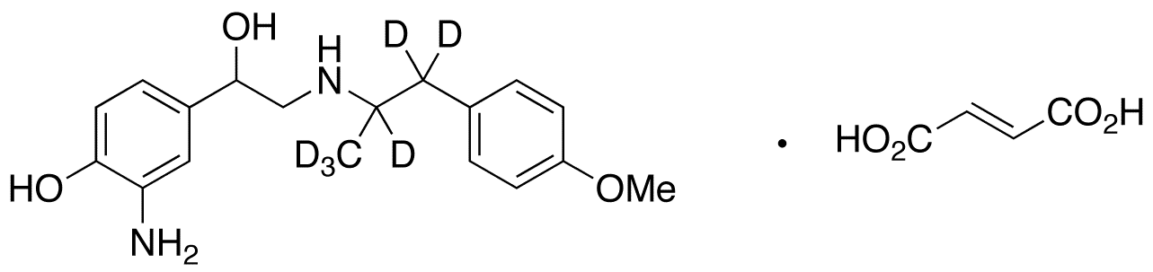 N-Deformyl Formoterol-d6 Fumarate (Mixture of Diastereomers) - Chemical structure and product image