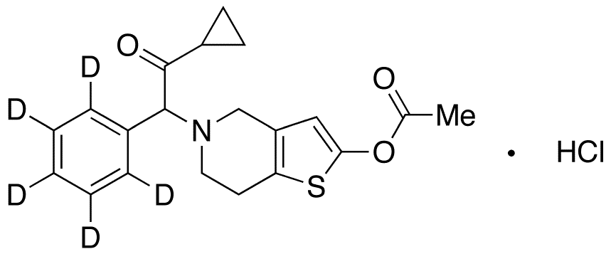 Defluoro Prasugrel-d5 Hydrochloride - Chemical structure and product image