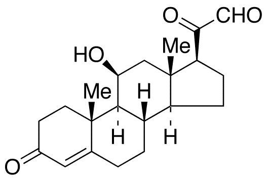 21-Dehydrocorticosterone (mixture of the aldehyde and the hydrated form) - Chemical structure and product image