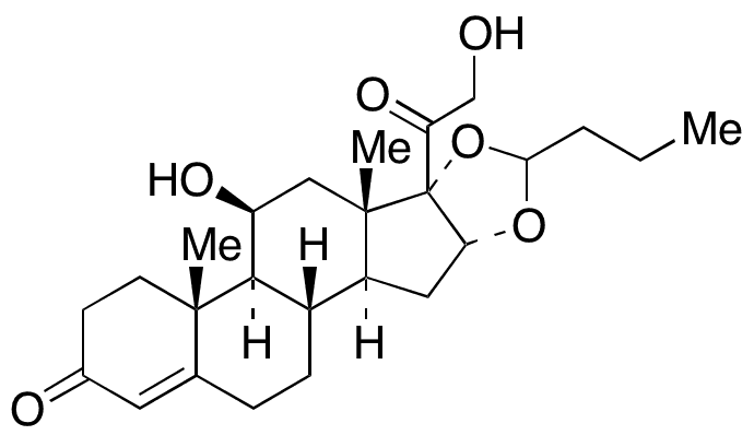 1,2-Dihydrobudesonide (Mixture of diastereomers) - Chemical structure and product image