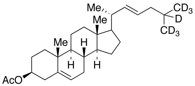 22-Dehydro Cholesterol-d7 3-Acetate - Chemical structure and product image