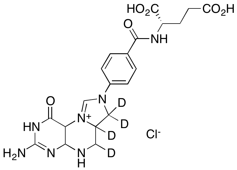 9,10-Dehydro Folitixorin-(Imidazo-pteridin-d4) Chloride - Chemical structure and product image