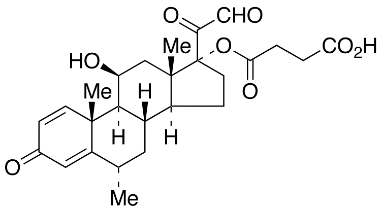 21-Dehydro-6alpha-methyl Prednisolone 17-Hemisuccinate - Chemical structure and product image