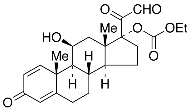 21-Dehydro Prednisolone 17-Ethyl Carbonate - Chemical structure and product image