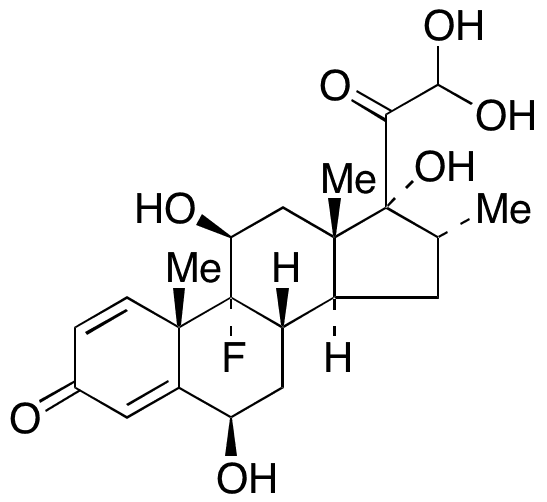 21-Dehydro-6beta-hydroxy Dexamethasone Hydrate - Chemical structure and product image