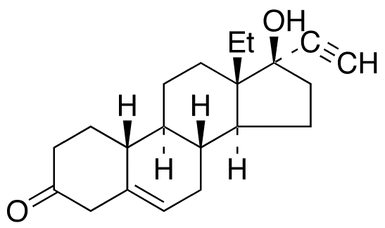 5(6)-Dehydro-4(5)-dihydro D-(-)-Norgestrel (~90%) - Chemical structure and product image