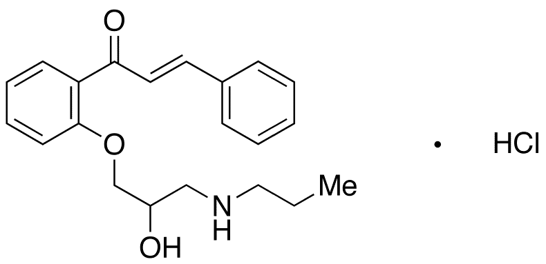 (2E)-Dehydro Propafenone Hydrochloride - Chemical structure and product image