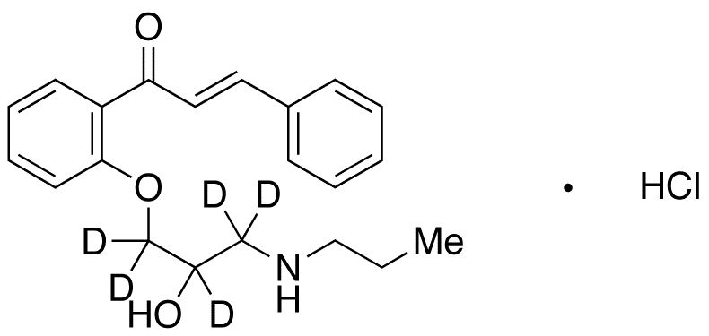 (2E)-Dehydro Propafenone-d5 Hydrochloride - Chemical structure and product image