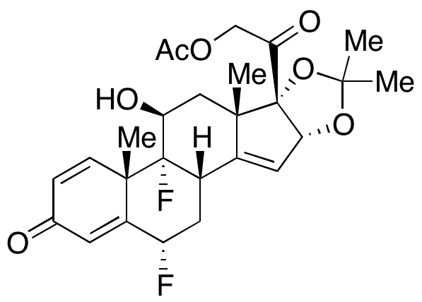14,15-Dehydro-21-acetyl Fluocinolone Acetonide - Chemical structure and product image