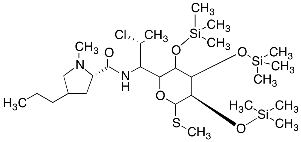 Dehydroxy-chloro 2,3,4-Tri-O-trimethylsilylepilincomycin - Chemical structure and product image