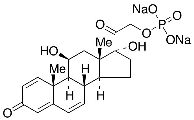 6-Dehydro Prednisolone 21-O-Phosphate Disodium Salt - Chemical structure and product image