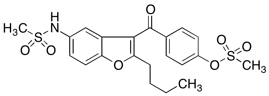 Des-(dibutylpropylamine) Methanesulfonyl Dronedarone - Chemical structure and product image