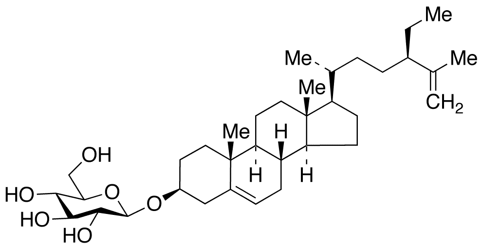 25,26-Dehydro beta-Sitosterol beta-D-Glucoside - Chemical structure and product image