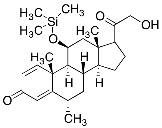 17-Dehydroxy 11-O-Trimethylsilyl 6alpha-Methyl Prednisolone - Chemical structure and product image