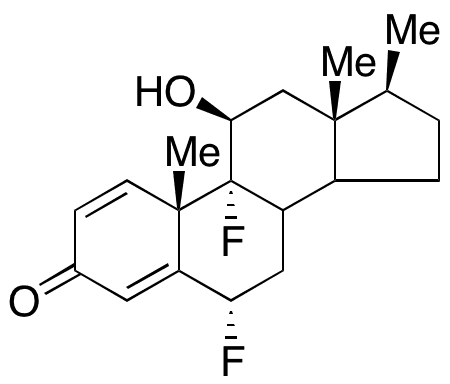 17-Dehydroxy-17-des(hydroxyacetyl)-17beta-methyl-6alpha,9alpha-Difluoroprednisolone - Chemical structure and product image