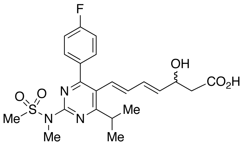 rac-(4E,6E)-5-Dehydroxy Rosuvastatin - Chemical structure and product image