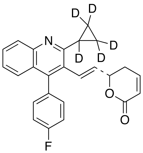 4-Dehydroxy-3-dehydro-pitavastatin-d5 Lactone - Chemical structure and product image