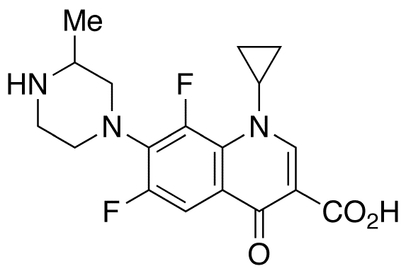 8-Demethoxy-8-fluoro Gatifloxacin - Chemical structure and product image