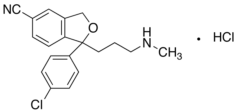 Demethylchloro Citalopram Hydrochloride - Chemical structure and product image