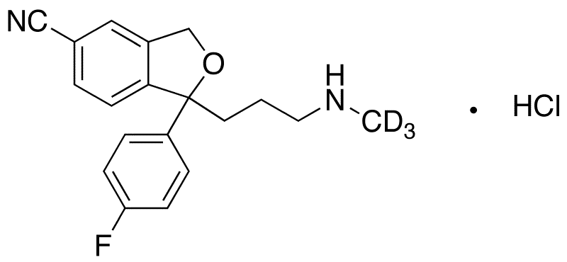 rac Demethyl Citalopram-d3 Hydrochloride - Chemical structure and product image