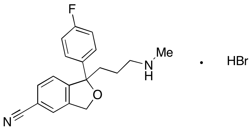 rac Desmethyl Citalopram Hydrobromide - Chemical structure and product image